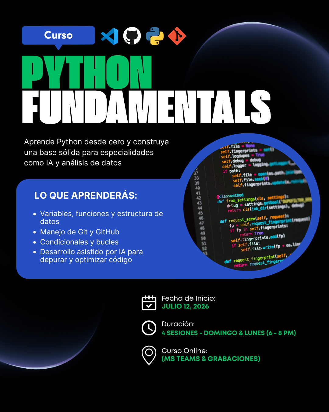 Curso Python Fundamentals — Inicio 13 de Julio