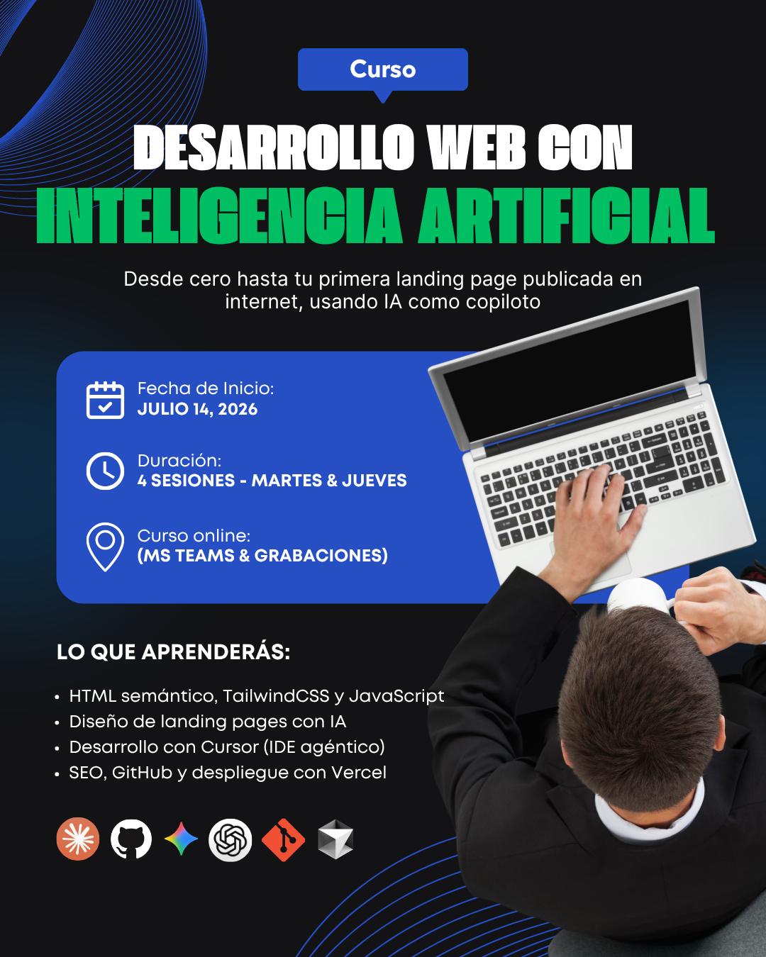 Curso Desarrollo Web con IA Generativa — Inicio 14 de Julio